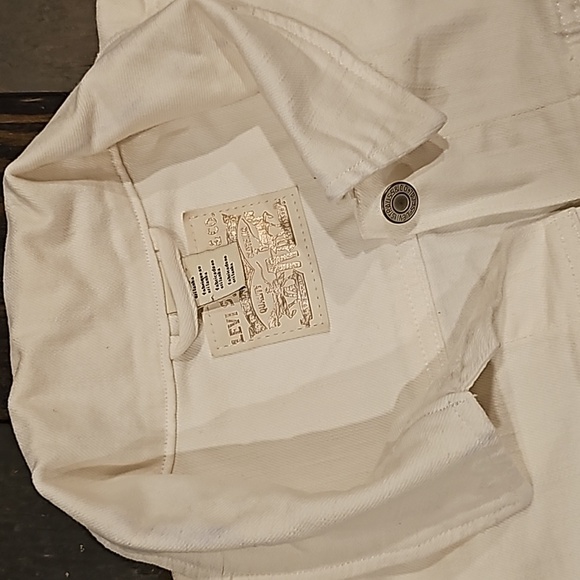 LEVI'S Strauss white jean jacket sz XXL women's - Picture 2 of 6